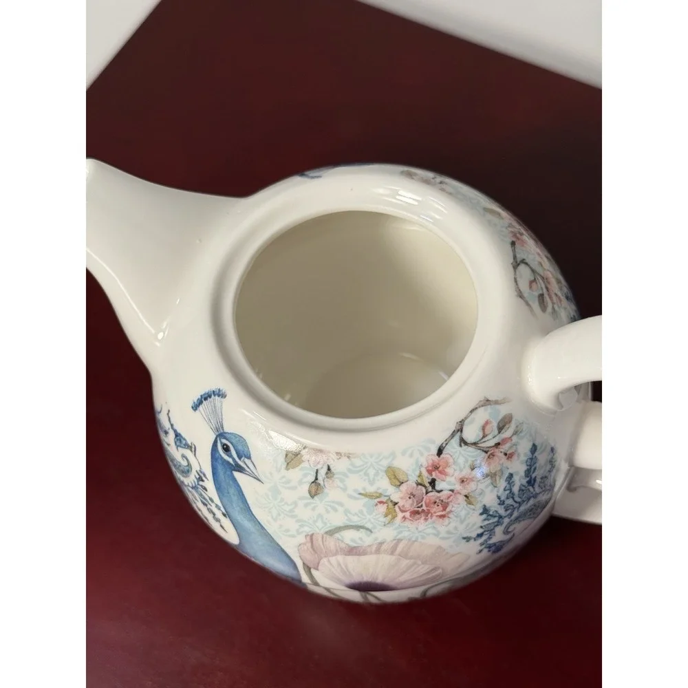 Delton Products Peacock Porcelain Tea for One Set  5.8